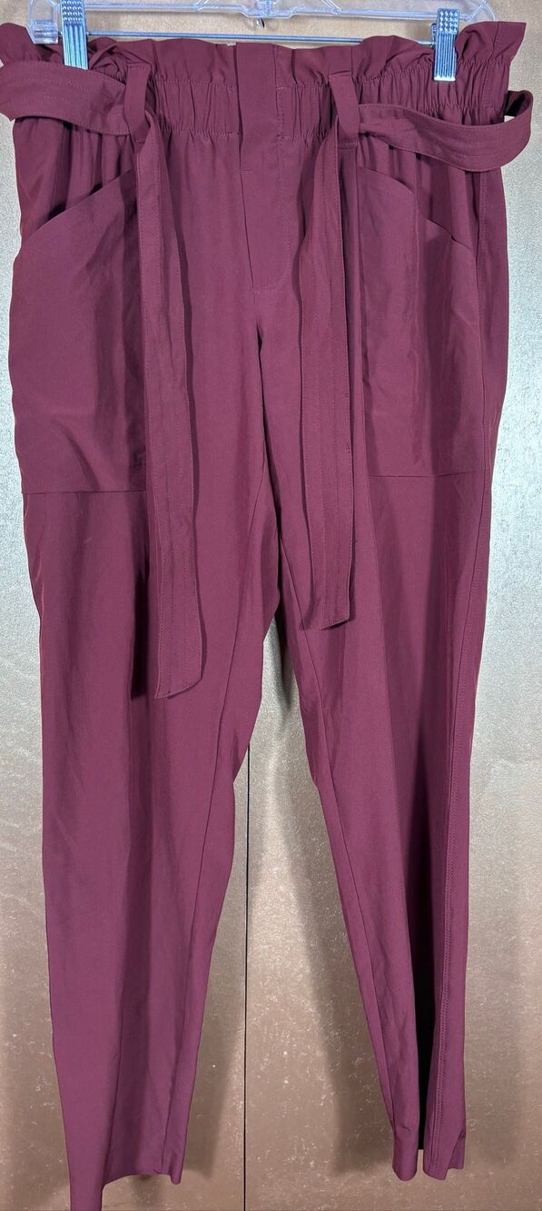 Athelta paper bag waist belted pants size 6